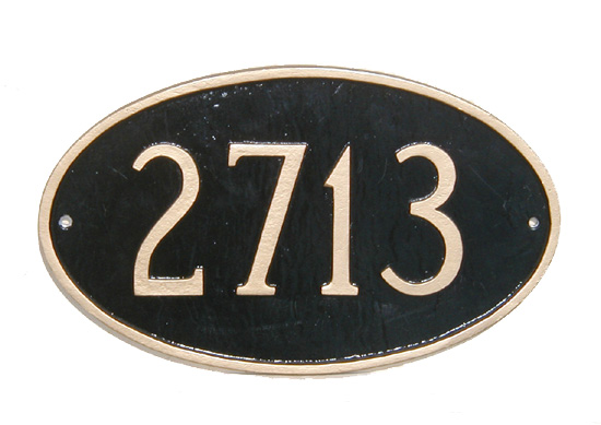 Oval House Number Sign